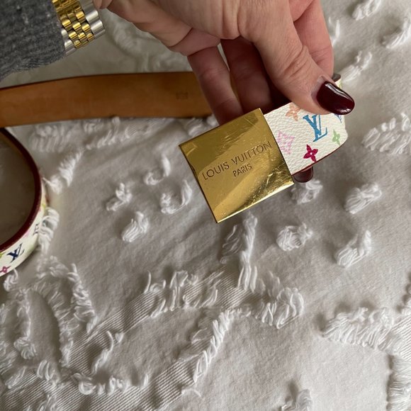 LOUIS VUITTON LB1003 Monogram Multicolor belt SIZE 90/36 - Picture 3 of 10